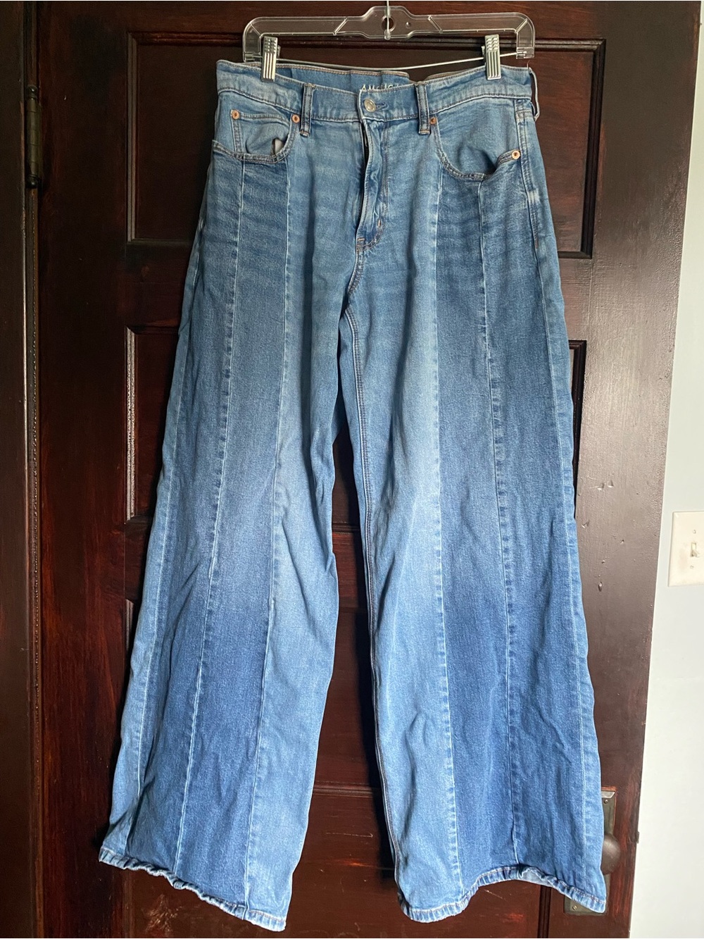 AE Two-Toned Wide Leg Jeans-6L